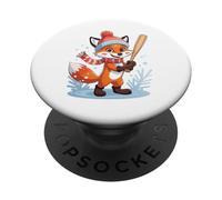 Winter Fox Illustration with Cozy Accessories PopSockets Adhesive PopGrip