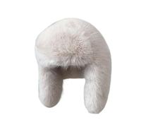 Winter Fur Hats for Women Ladies Russian Ushanka Furry Trapper Hat with Ear Flaps Warmer Fuzzy Warm Trapper Hat Winter Furry Cap for Snowboard Ladies Women Girls Beige