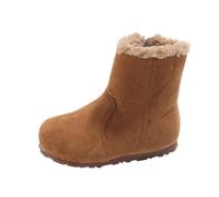 Winter Fur Lined Ankle Boots for Girls Barefoot Winter Boots Hike Shoes Kids Short Flat Bootie for Junior/Yourth Kids Black Ankle Boot Size 8.5 A0-Coffee