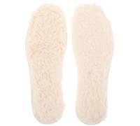 Winter Furry Shoe Insoles, Beige 39 Size, Imitation Rabbit | Felt Cushioned Inserts, Easy to Remove and Refresh, for Boots and Daily Commuting in Cold Weather