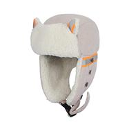Winter Furry Trapper Hat for Kids Thermal Thicken Ear Flaps Bomber Hat Fleece Lined Warm Beanie Cap with Neck Protection Cute Animal Ears Boys Girls Windproof Hat Cap with Ear Cover for Skating Skiing