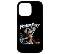 Winter Fury Skeleton Ice Hockey Skater Design Case for iPhone 14 Pro Max