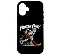 Winter Fury Skeleton Ice Hockey Skater Design Case for iPhone 16