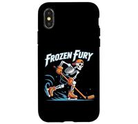 Winter Fury Skeleton Ice Hockey Skater Design Case for iPhone X/XS