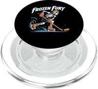 Winter Fury Skeleton Ice Hockey Skater Design PopSockets PopGrip for MagSafe