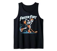 Winter Fury Skeleton Ice Hockey Skater Design Tank Top