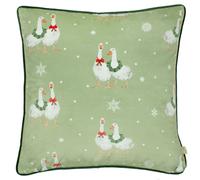 Winter Geese Festive Piped Polyester Filled Cushion Evans Lichfield Multi 43cm x 43cm