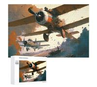 Winter Gift - Air Combat Over The Battlefield, Jigsaw Puzzle for Adults, 1000 PCS, for Mindful Indoor Entertainment