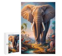 Winter Gift - Beyond The Elephant, Adult Wooden Jigsaw, 1000 PCS; for Shared Table Time