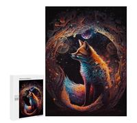 Winter Gift: Cosmic Fox Dreamscape, 500 PCS, Jigsaw Puzzle for Adults, for Screen-Free Relaxation at Home