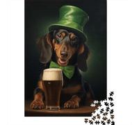 Winter Gift: Dachshund Loves Brew 1000 Piece Jigsaw, 70x50cm/1000pcs | For screen-free Christmas time: Adult jigsaw puzzle with 1000 pieces turns winter downtime into puzzle time.