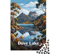 Winter Gift: Dove Lake, Australia Landscape Art 1000 Piece Jigsaw, 38x26cm/1000pcs