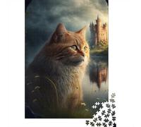 Winter Gift: Fairy Tale Cat Castle-1 1000 Piece Jigsaw, 70x50cm/1000pcs