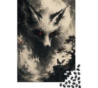 Winter Gift: Giant Fox Moon Red Eyes 1000 Piece Jigsaw, 70x50cm/1000pcs