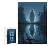 Winter Gift: Giant Penguin in Snowy Forest, 300 PCS, Decorative Jigsaw for Grown-Ups - to Assemble, Frame And Display