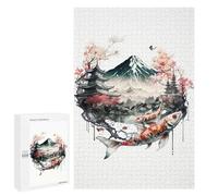 Winter Gift - Japanese Iconic 3, Adult Wooden Jigsaw, 1000 PCS; for Shared Table Time