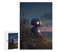 Winter Gift: Lonely Robot on A Hill, 300 PCS, Decorative Jigsaw for Grown-Ups - to Assemble, Frame And Display