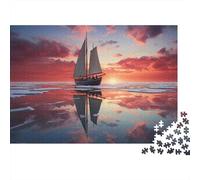 Winter Gift: Sailboat Reflections on Water-3 1000 Piece Jigsaw, 70x50cm/1000pcs