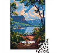 Winter Gift: San Rafael National Park Paraguay Poster 1000 Piece Jigsaw, 52x38cm/1000pcs