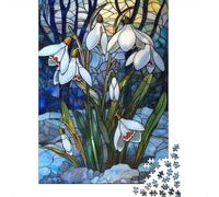 Winter Gift: Snowdrops in Spring 1000 Piece Jigsaw, 52x38cm/1000pcs