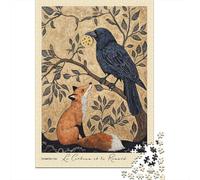 Winter Gift: The Crow And The Fox Animal Fables 1000 Piece Jigsaw, 52x38cm/1000pcs