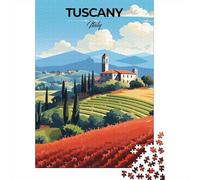 Winter Gift: Tuscany Italy Travel Print 1000 Piece Jigsaw, 70x50cm/1000pcs