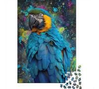 Winter Gift: Vibrant Blue And Gold Macaw 1000 Piece Jigsaw, 38x26cm/1000pcs | Adult jigsaw puzzle with 1000 pieces; offers a calm pastime at home; when a calm, focused hobby suits the moment.