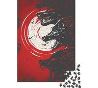 Winter Gift: Wolf Bloody Night 1000 Piece Jigsaw, 52x38cm/1000pcs