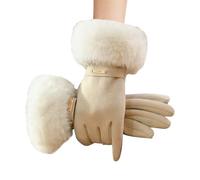 Winter Gloves - Desmooth Material 27x8.5cm | Women’s Warm Windproof Cold-Resistant Gloves | Touchscreen Cycling Glovess With Ultra-Soft Fleece Lining And Stretchy One-Size- Design