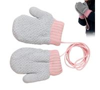 Winter Gloves for Children,Comfortable with Anti-lost Drawstring | Plush Winter Snow Gloves for Children,for Preschoolers 1-3 Years Patio Skating