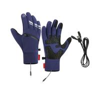Winter Gloves for Men and Women Heated Thermal Touchscreen | Heatted Glloves Liners | Rechargeable Battery Heating Gllove | Riding Ski Snowboarding Hiking Cycling Glovves Hand Warm (Dark Blue2, 25cm)