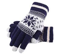 Winter Gloves for Men and Women, Touch Screen Knit Gloves Fleece Lining Touch Screen Knit Stretchy Warm Gloves Adult Knit Gloves Winter Thin Thermal Gloves for Driving, Running, Sport, Typing
