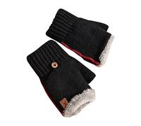 Winter Gloves for Women Winter Gloves for Outdoor Driving Cycling Writing Fishing Running Skiing 2025 Soft Knitted Warm Half Finger Flip Cap Design Running Cycling Office Work