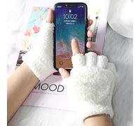 Winter Gloves for Women Winter Gloves for Outdoor Driving Cycling Writing Fishing Running Skiing 2025 Soft Knitted Warm Half Finger Flip Cap Design Running Cycling Office Work