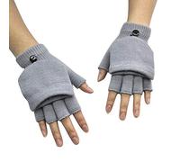 Winter Gloves for Women Winter Gloves for Outdoor Driving Cycling Writing Fishing Running Skiing 2025 Soft Knitted Warm Half Finger Flip Cap Design Running Cycling Office Work