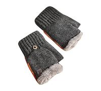 Winter Gloves for Women Winter Gloves for Outdoor Driving Cycling Writing Fishing Running Skiing 2025 Soft Knitted Warm Half Finger Flip Cap Design Running Cycling Office Work