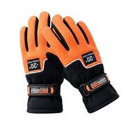 Winter Gloves, Insulated Fleece Lined Cold Weather Protection, Anti Slip Silicone Grip Full Finger Gauntlet for Bicycle, Scooter, Hiking, Running, Driving, Motorcycle, Camping, Outdoor Sports