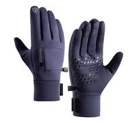 Winter Gloves Outdoor Riding Warm Touching Screen Texting No Slip Gloves Windproof Warm Sports Work Gloves For Cold Weather（No Power） Gloves Mittens Men (Blue, L)