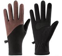 Winter Gloves with Self Heating Function Touchscreen Compatible Anti Slip Design Breathable Moisture Wicking Fabric and Reflective Safety Features for Outdoor Use (M Dark Brown)