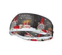 Winter Gnome Let It Snow Headbands for Women Non Slip face wash Makeup Headband Sports Running Headband Stretchy Sweat Band Fashion Wide Headbands for Women Head Bands Mens Sweatband