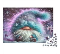 Winter Gnome Magic 1000 Piece Winter Gnome in Magical Fuzzy Hat Jigsaw Puzzle for Adults And Kids Challenging Games 1000 Pieces Beautiful Decoration for Women, Gifts for Men 38x26cm/1000pcs