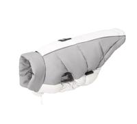 Winter Graphene Stand-Up Collar Warm Lightweight Down Jacket For Dogs Two-Tone Waterproof Cold-Proof Reflection Pet Coat,Gray,XL