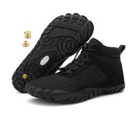 Winter Grounding Shoes With Copper, Barefoot Shoes Womens Mens, Hike Winter Barefoot Boots with Solid Pure Copper (A108black, M, Adult, Women, 9, Numeric, UK Footwear Size System, Medium)