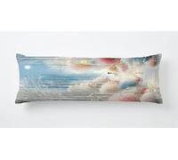 Winter Grove Scenery Body Pillow Cover 14x40 Inches/35x100 cm Decorative Long Pillow Case Two-Side Printed Soft Microfiber Velvet Rectangle Cushion Covers for Bedroom Bedding & Sofa
