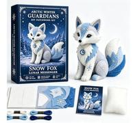 Winter Guardians DIY Patchwork Kit, Felt Animal Sewing Kit for Beginners, 3D Stuffed Animals Mythical Creature, Pre-Cut Handmade Craft Kit for Home Decor & Creative Gift (I)