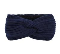 Winter Hairband 3pcs Winter Autumn Thicken Knitting Wide Headband Plush Lined Headwrap Turban Hairbands For Women Keep Warm Female Ear Warmers For Decoration(Deep Blue)