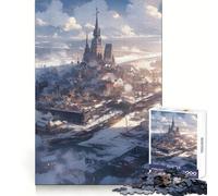 Winter Harbor Town Adult Jigsaw Puzzle1000 Pieces Mind Wellness Serene Activity Sharp Edges (38x52cm)