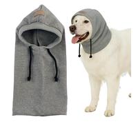 Winter Hat for Dogs, Hood Warm Scarf with Anti-Noise | Windproof Hat with Adjustable Cord | for Travelling on a Cold Bike