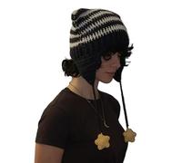 Winter Hat, Girl Cartoon Cat Ear Knit Beanie Hat Y2K-Style Party Hat Photo Props Hot Girl Cute Slouchy Crocheted Hat
