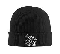 Winter Hats Bless Your Heart Stretchy Knit Winter Cap Slouchy Beanie Hat for Adults Women Travel